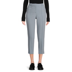 Wool Flat Front Slim Trousers
