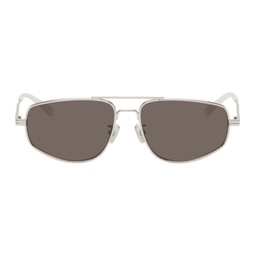 Silver Aviator Sunglasses 241798M134013