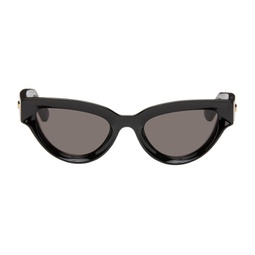 Black Sharp Cat-Eye Sunglasses 241798M134058