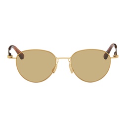 Gold Ultrathin Panthos Sunglasses 241798M134040
