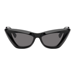 Black Pointed Cat-Eye Sunglasses 241798M134020