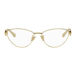 Gold Turn Cat-Eye Glasses 231798M133003