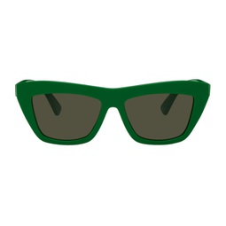 Green Cat-Eye Sunglasses 231798M134062