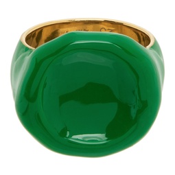 Green & Gold Seal Ring 221798M147001