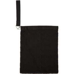 Black Webbing Intrecciato Wrist Pouch 212798M163022