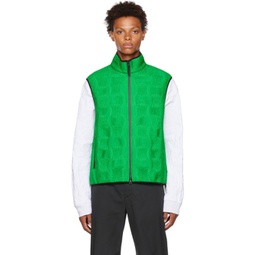 Green Shirring vest 222798M185000