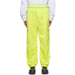 Green Nylon Trousers 221798M191550