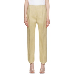 Beige Curved Trousers 222798F087007