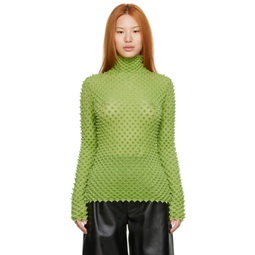 Green Polyester Turtleneck 221798F099002