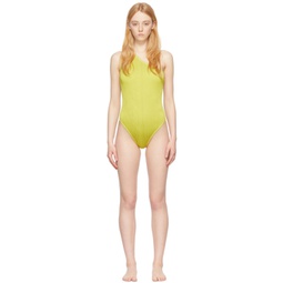Green Nylon One-Piece Swimsuit 221798F103003