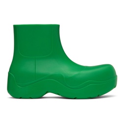 Green Matte Puddle Chelsea Boots 221798M223076