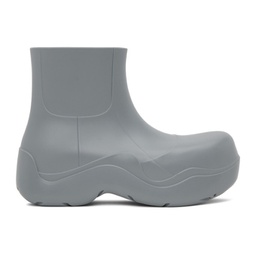 Gray Puddle Chelsea Boots 232798M223001