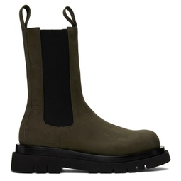 Khaki Lug Chelsea Boots 232798M223000