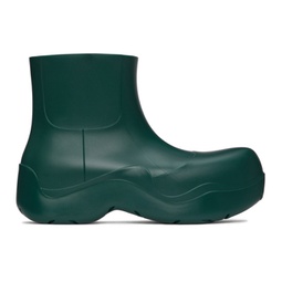 Green Matte Puddle Chelsea Boots 212798M223012