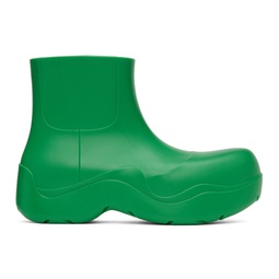 Green Matte Puddle Chelsea Boots 212798M223013