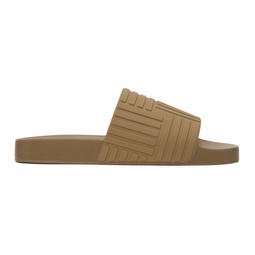 Brown Slider Sandals 222798M234017
