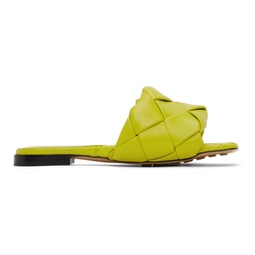 Green Intreccio Lido Flat Sandals 221798F124003