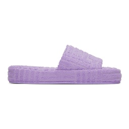 Purple Resort Sponge Flat Sandals 222798F124015