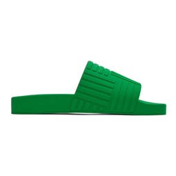 Green Slider Sandals 221798F124021