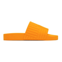 Orange Rubber Slides 221798F124010