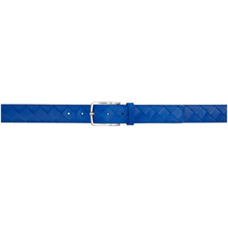 Blue Intrecciato Belt 212798M163096