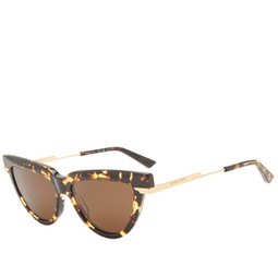 Bottega Veneta Eyewear BV1265S Sunglasses Havana, Gold & Brown