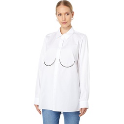 Womens Boyarovskaya Cotton Shirt with Metal