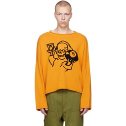 Orange Tough Luck Sweatshirt 231266M201001