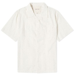 Brams Fruit Broderie Short Sleeve Vacation Shirt White