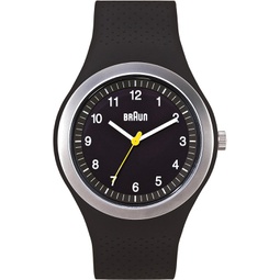 Braun Mens Quartz Watch with Dial Analogue Display and Silicone Strap