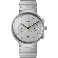 Braun Mens Chronograph Quartz Watch with Stainless Steel Strap or Leather Strap