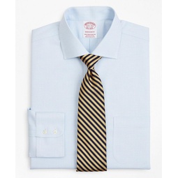 Stretch Madison Relaxed-Fit Dress Shirt, Non-Iron Twill English Collar Micro-Check