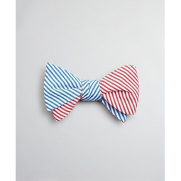 Seersucker Stripe Bow Tie