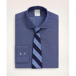 Milano Slim-Fit Dress Shirt, Dobby English Collar Stripe
