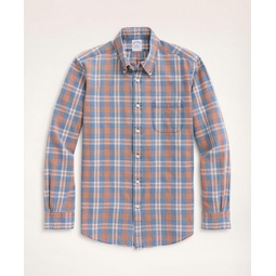 Regent Regular-Fit Oxford Sport Shirt, Plaid Weave