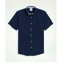 Stretch Non-Iron Oxford Button-Down Collar Short-Sleeve Sport Shirt