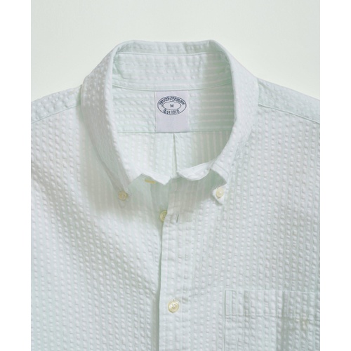 브룩스브라더스 Stretch Cotton Seersucker Button-Down Collar, Bengal Stripe Sport Shirt