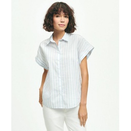 Cotton Relaxed Oversize Cap Sleeve Shirt