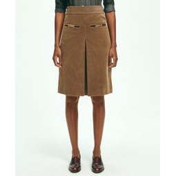 Cotton Corduroy A-Line Skirt