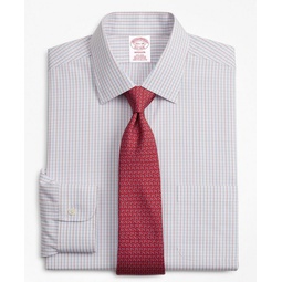 Madison Relaxed-Fit Dress Shirt, Non-Iron Grid Check