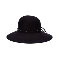 leather-trim wool felt hat