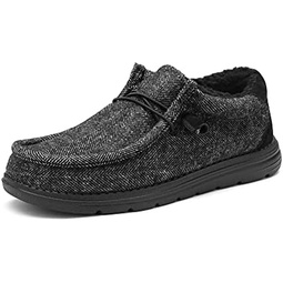 Bruno Marc Mens Slip-on Faux Fur Lined Loafers Casual Shoes