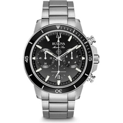 Bulova Mens Chronograph Quartz Watch with Stainless Steel Strap 96B272