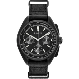 Bulova Mens Archive Series Lunar Pilot 6-Hand Chronograph Precisionist Black Ion-Plated Stainless Steel, Black NATO Strap and Sapphire Crystal Style: 98A186
