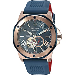 Bulova Mens Marine Star Automatic Blue Dial Watch 98A227