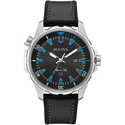 Bulova Mens Marine Star Series B 3-Hand Date Quartz Watch, Luminous Markers, Rotating Dial, 100M Water Resistant, 43mm