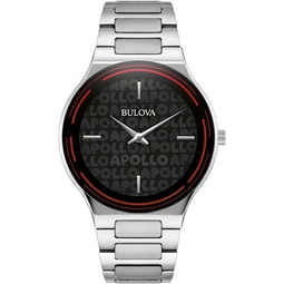 Bulova Special Edition Apollo Theater Quartz Stainless Steel Watch, Edge to Edge Crystal
