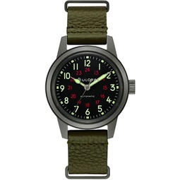 Bulova Hack Watch 98A255 wristwatches Mens Mechanical, Strap
