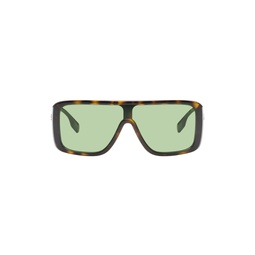 Brown Shield Sunglasses 241376M134024