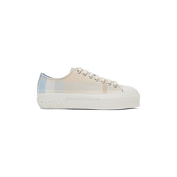 Blue   Off White Check Sneakers 231376F128012